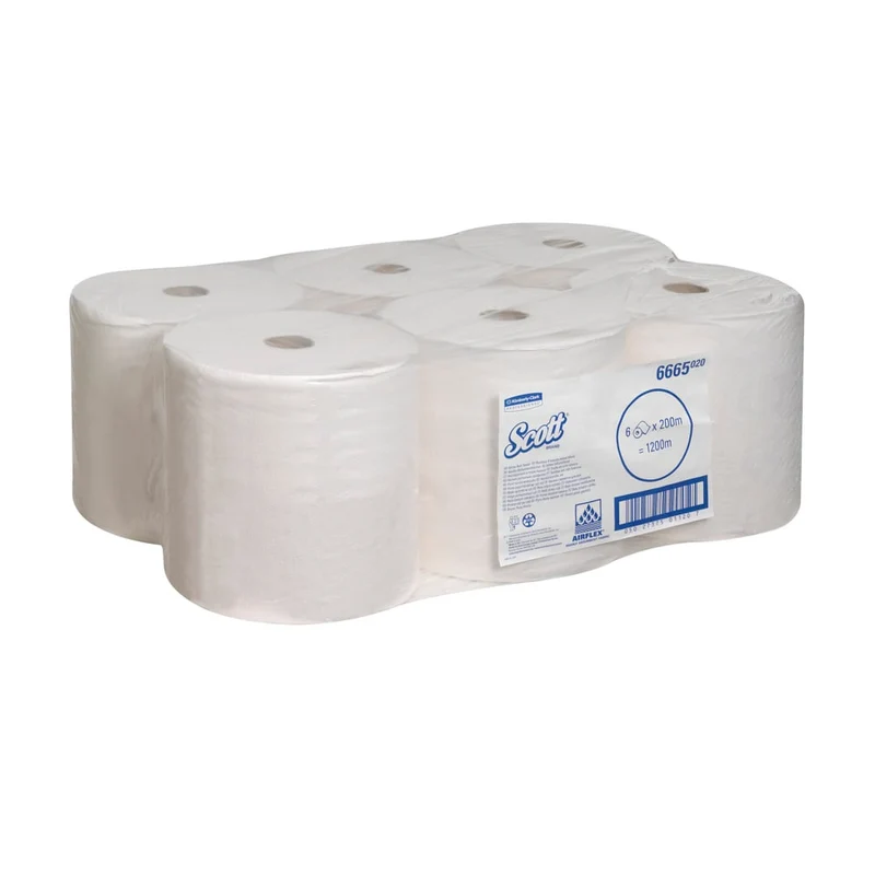 Scott® PERFORMANCE Handtücher - Rolle / Weiß - 6 Rolls x 1 Sheet | Karton (6 Rollen)
