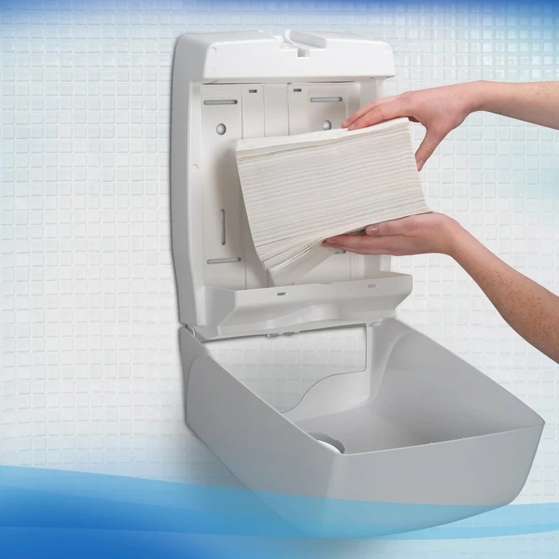 Scott® Control™ Herunterspülbare Falthandtücher - Weiß - 15 Clips x 322 Sheets | Karton (15 Päckchen)