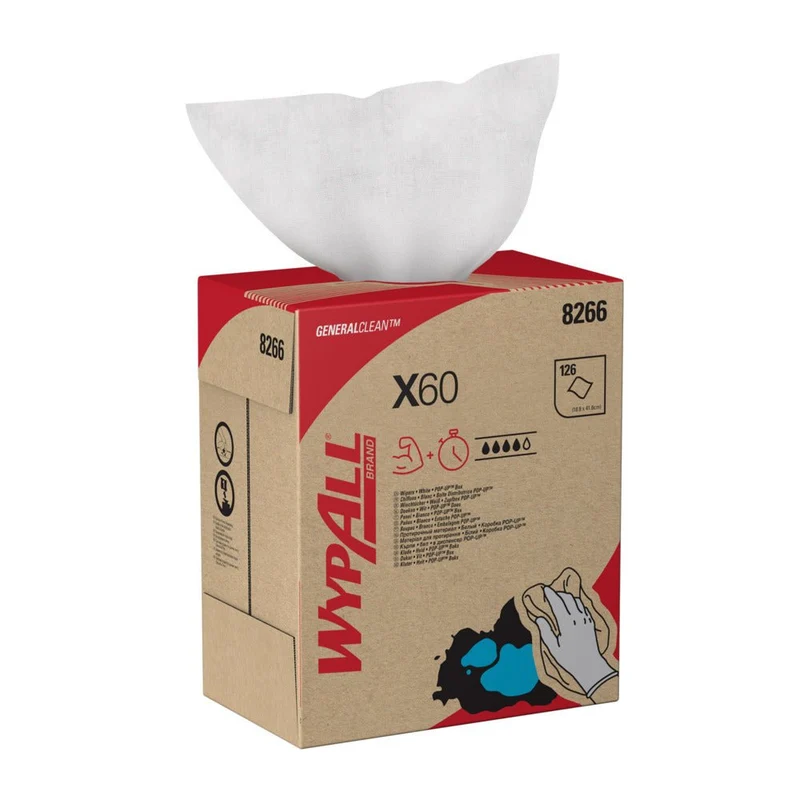 WypAll® X60 Genral Clean - Zupfbox / Weiß - 10 Boxes x 126 Sheets | Karton (10 Boxen)