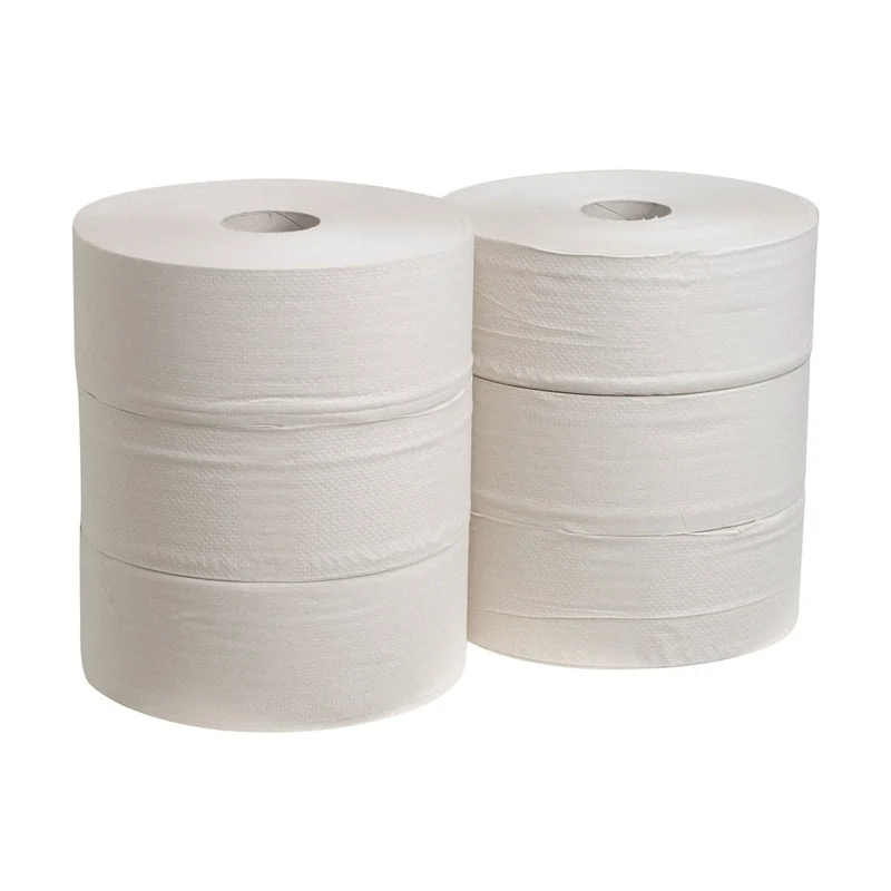 Hostess™ NATURA Toilettenpapier - Jumbo / Weiß /525 M / 60 - 6 Rolls x 1 Toilet Tissue Sheet | Karton (6 Rollen)