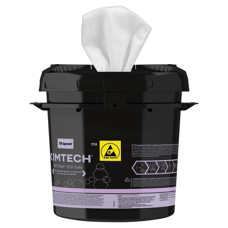 Kimtech® WETTASK* ESD Rollen Wischtuch Spender - Spendereimer / Schwarz - | Karton (4 Eimer)