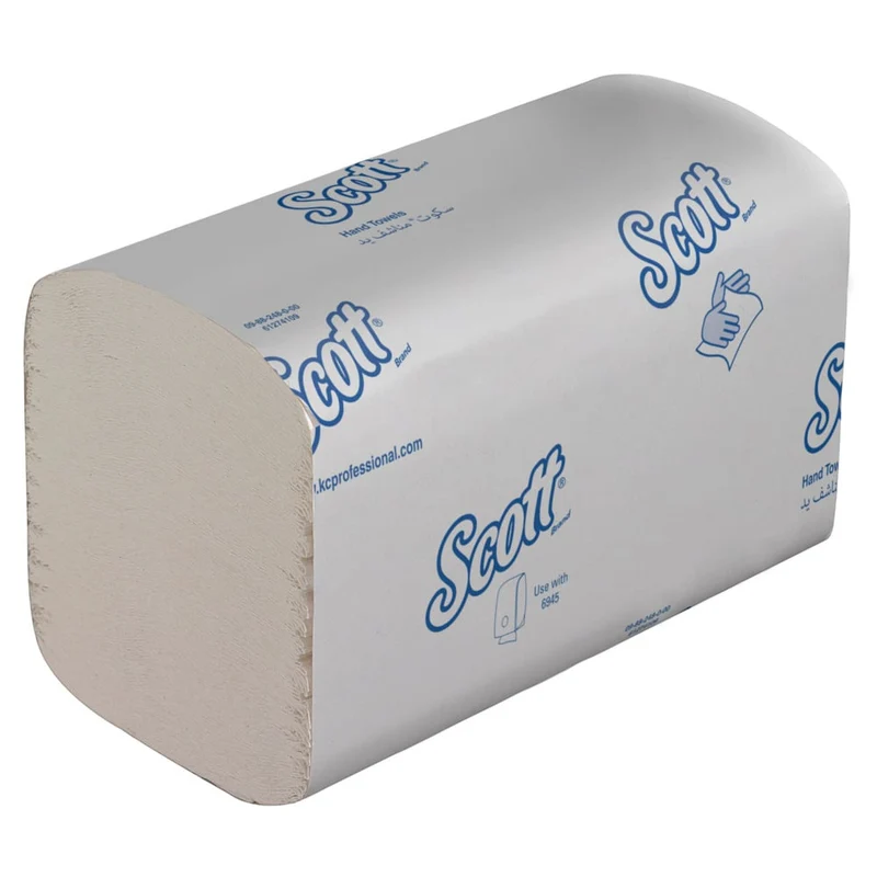 Scott® Essential™ Handtücher - interfold / Weiß /Klein - 15 Clips x 340 Sheets | Karton (15 Päckchen)