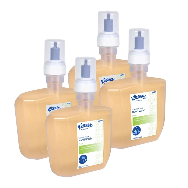 Kleenex® Botanics™ Luxury Foam Hand Wash - 1.2 Litre Cassette / 1.2 l - 4 Electronic Cassettes | Karton (4 Kartuschen)