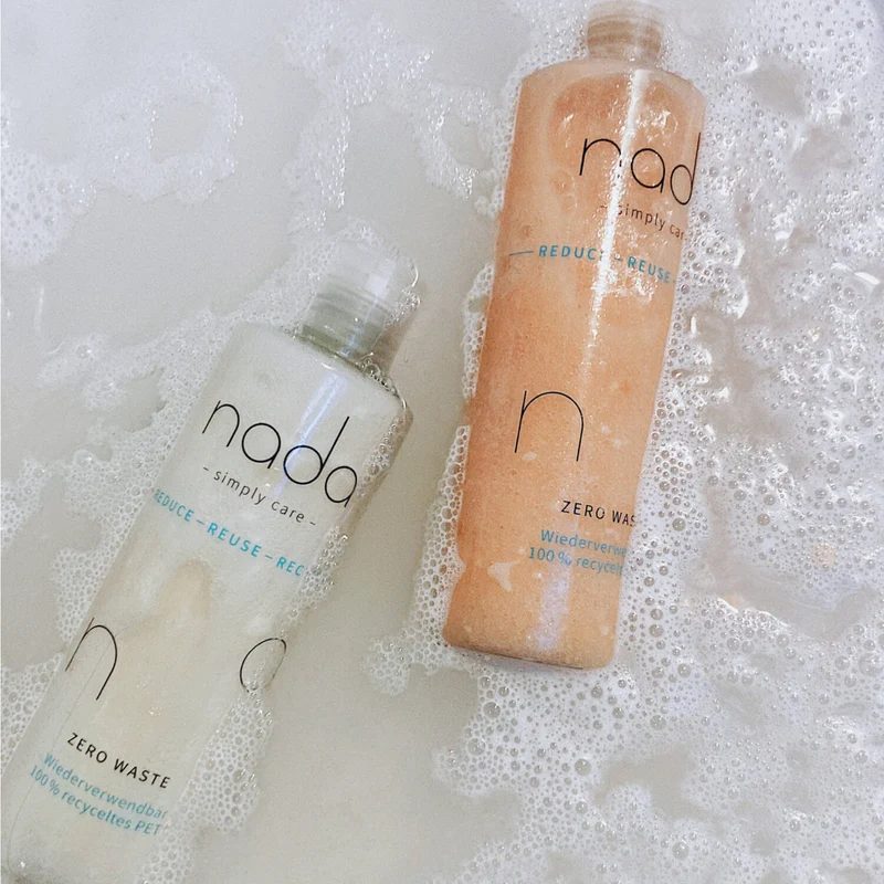 nada - simply care Set 1 Flasche + 2 Duschgel-Pulver