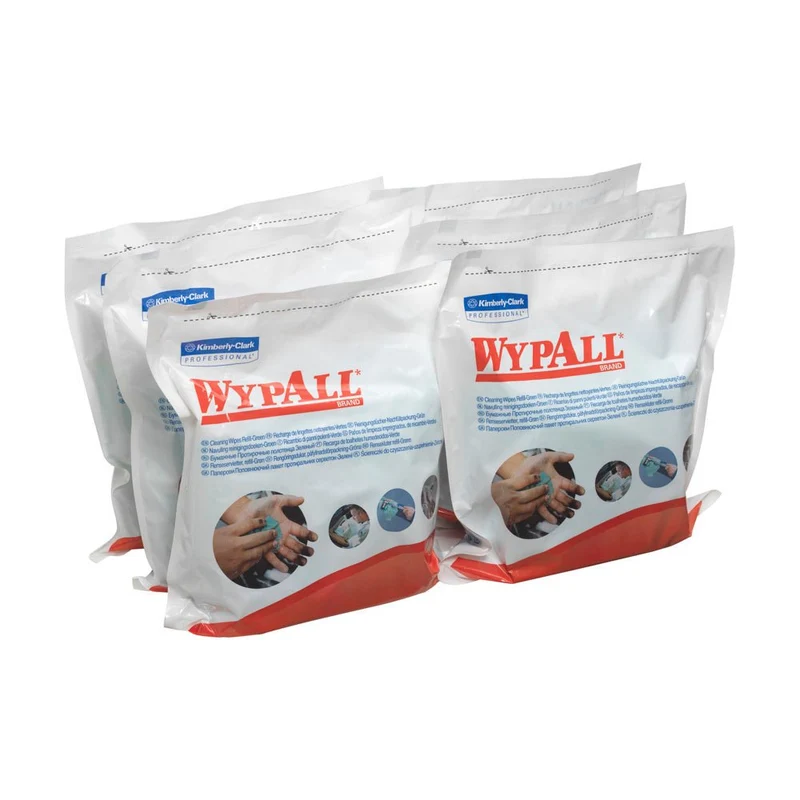 WypAll® Wischtücher - Grün - 6 Bags x 75 Sheets