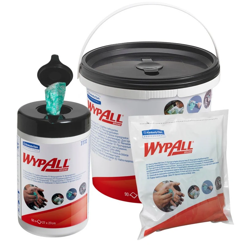 WypAll® Wischtücher - Grün /90 tücher - 6 Buckets x 90 Sheets | Karton (6 Spendereimer)