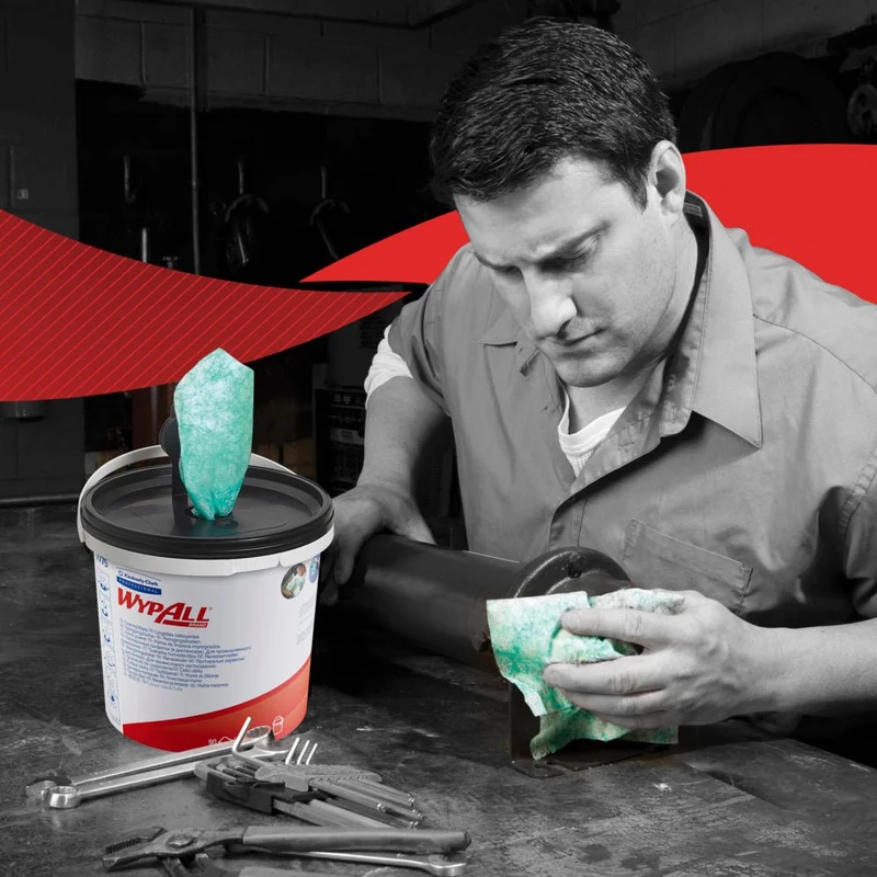 WypAll® Wischtücher - Grün /90 tücher - 6 Buckets x 90 Sheets | Karton (6 Spendereimer)