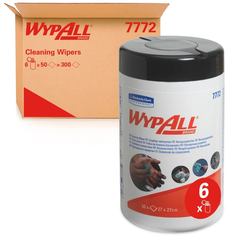 WypAll® Wischtücher - Grün - 6 Tubs x 50 Sheets | Karton (6 Eimer)