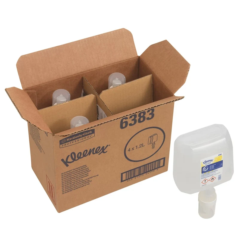 Kleenex® Extra Gel Händedesinfizieren - Kassette / Transparent /1.2 Ltr - 4 Electronic Cassettes | Karton (4 Kartuschen)