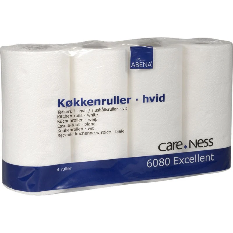 Küchenrolle, 2-lagig, 22,5 cm x 17,85 m, Weiß | Packung (4 Stück)