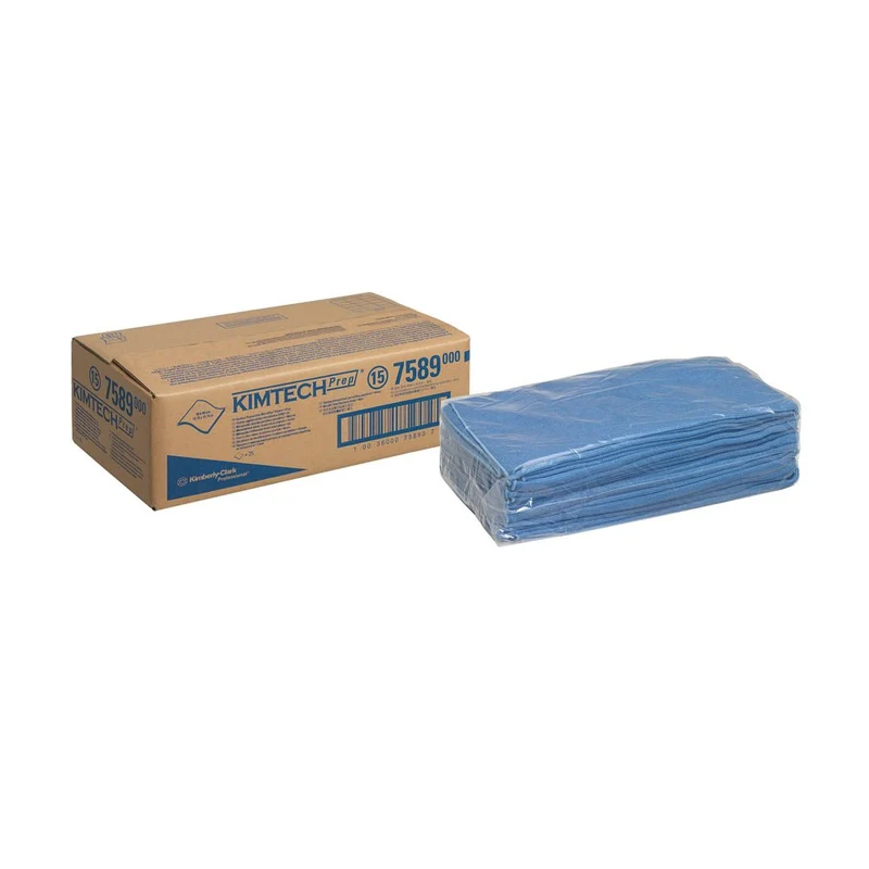 Kimtech® Mikrofaser-Oberflächenwischtücher - Blau - 1 Carton x 25 Sheets | Karton (1 Box)