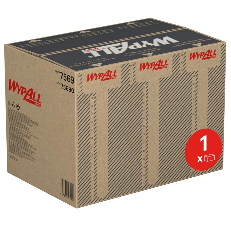 WypAll® ForceMax Wischtücher - Viertelgefaltet / Blau /33.50 x 34.50 cm - 1 Dispenser Box x 480 Sheets | Karton (1 Spenderbox)