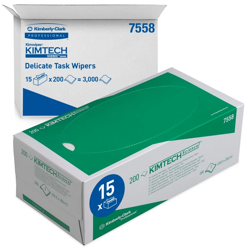 Kimtech® Science Präzisionswischtücher - 200 Tücher / Weiß - 15 Cartons x 200 Sheets | Karton (15 Boxen)