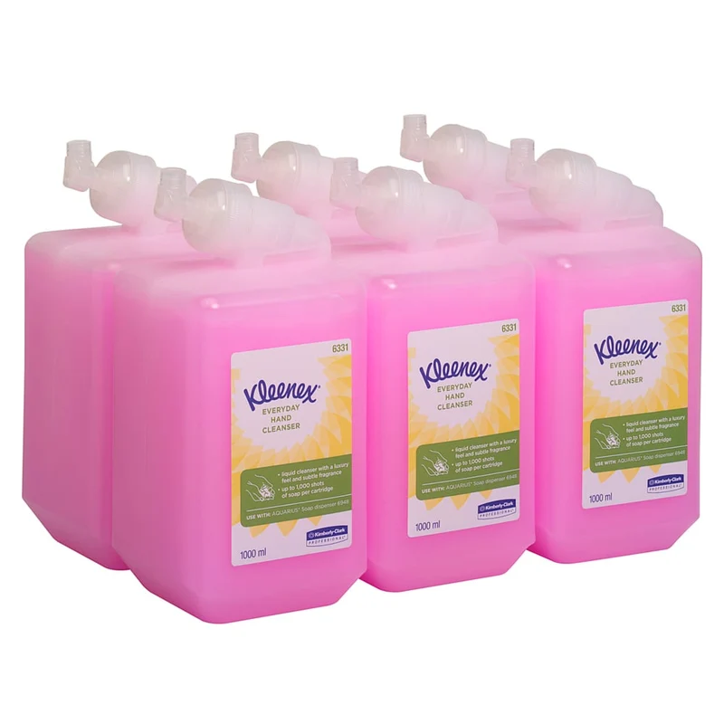 Kleenex® Normale Waschlotion - Kassette / Rosa /1 Ltr - 6 Cassettes | Karton (6 Kartuschen)