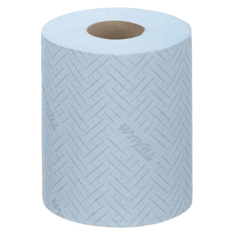 WypAll® Reach™ Papierwischtuch für die Reinigung im Service & Einzelhandel - Zentralentnahme / Blau - 6 Rolls x 280 Sheets | Karton (6 Rollen)