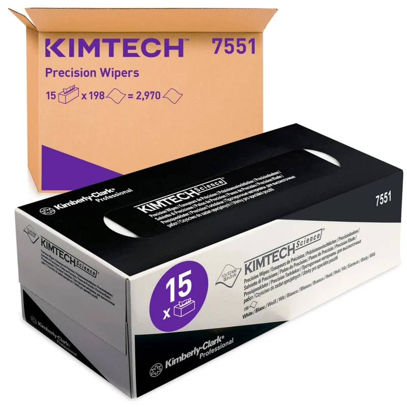 Kimtech® Science Präzisionstücher - Zupfbox / Weiß /Groß - 15 Cartons x 196 Sheets | Karton (15 Boxen)