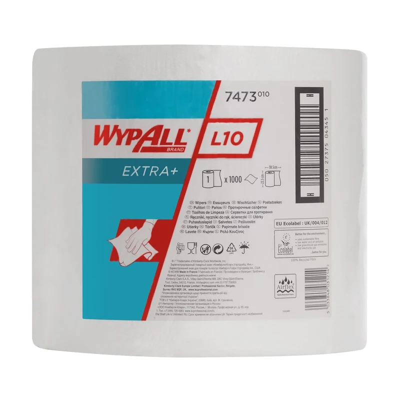 WypAll® L10 EXTRA+ Wischtücher - Großrolle / 38.00 cm x 23.50 cm