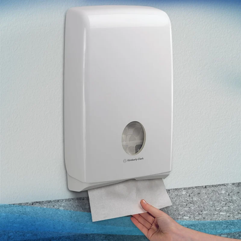 Scott® SLIMFOLD Handtücher - gefaltet / Weiß - 16 Clips x 110 Sheets | Karton (16 Päckchen)