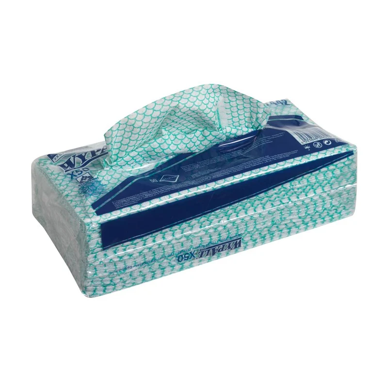 WypAll® X50 Critical Clean - Interfold / Grün - 6 Bags x 50 Sheets | Karton (6 Beutel)