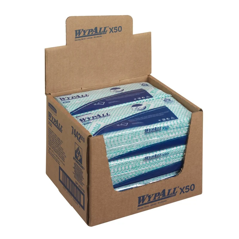 WypAll® X50 Critical Clean - Interfold / Grün - 6 Bags x 50 Sheets | Karton (6 Beutel)