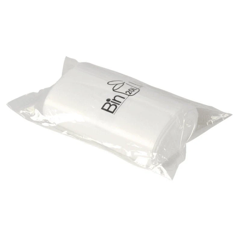 Bin Line Beutel 20 L, 385x775 mm, 10 my LLDPE, Weiß | Rolle (20 Beutel)