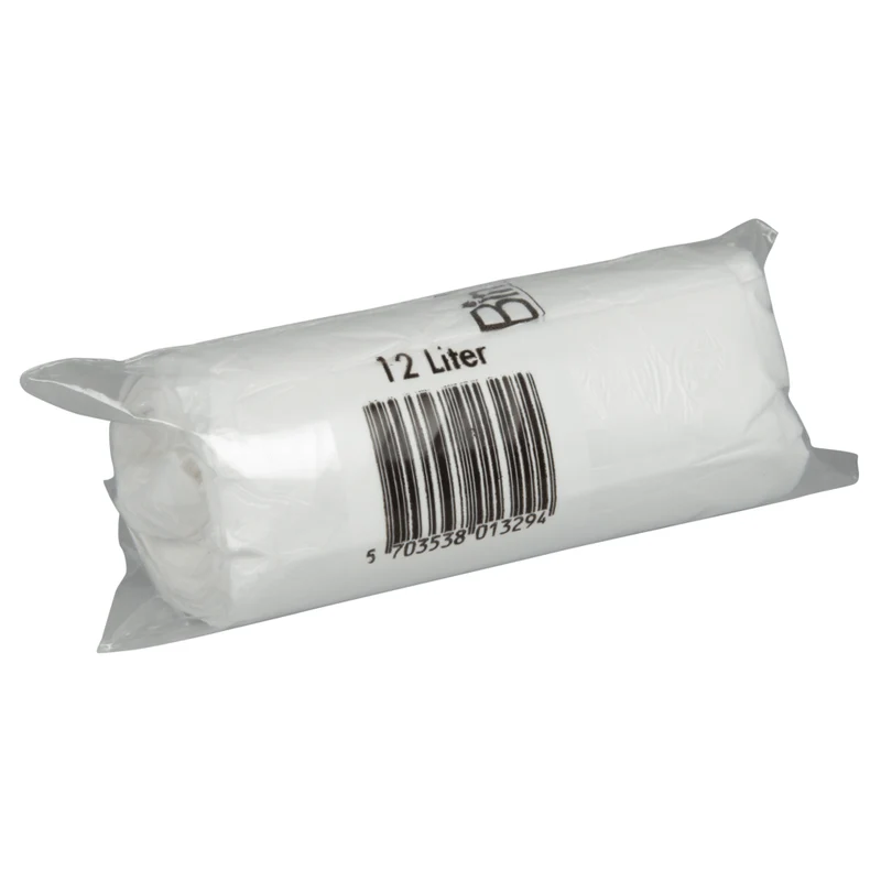 Bin Line Beutel 12 L, 400x570 mm, 10 my LLDPE, Weiß | Rolle (20 Beutel)