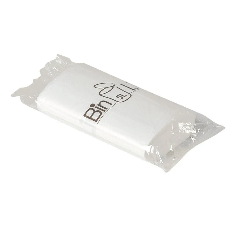 Bin Line Beutel 5 L, 340x390 mm, 10 my LLDPE, Weiß | Rolle (20 Beutel)