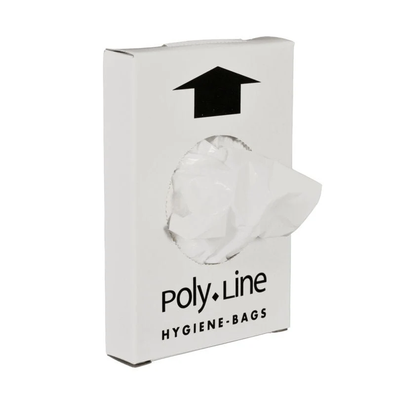 Hygienebeutel, 12,5 x 24,5 cm, 15 my HDPE, Weiß | Karton (25 Packungen)
