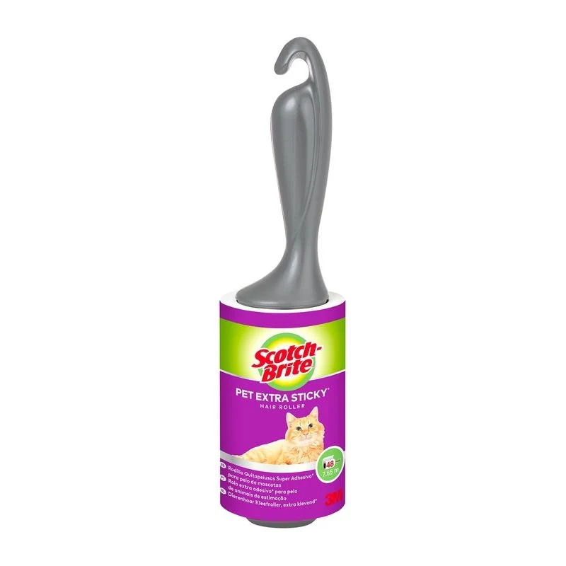 Scotch-Brite™ Pet Extra Sticky* Roller für Tierhaare, 48 Blatt, 1/Packung | Packung (1 Stück)