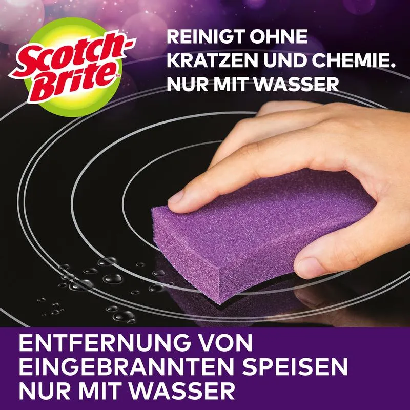 Scotch-Brite™ Glaskeramik-Reinigungsschwamm, 3 Stück pro Packung | Packung (3 Schwämme)