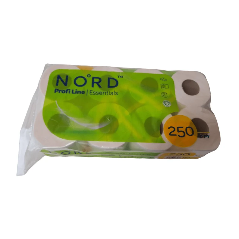 Toilettenpapier, 2-lagig, 250 Blatt, 8 Rollen | Karton (8 Packungen)