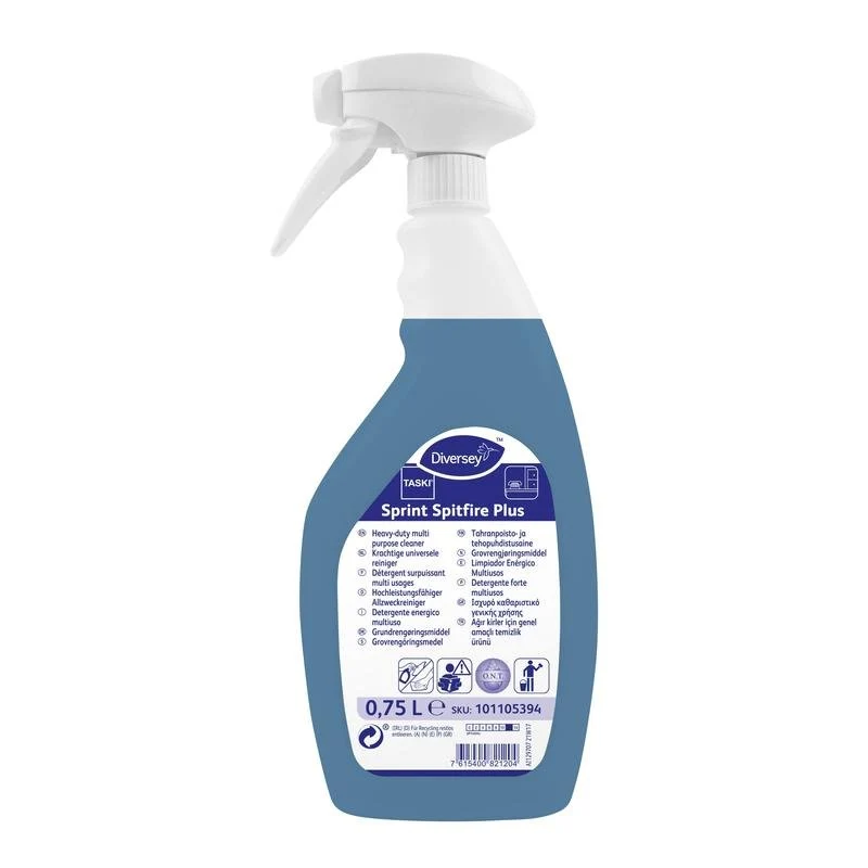 TASKI Sprint Spitfire Plus, Gebrauchsfertiger, alkalischer Hochleistungsreiniger | Flasche (750 ml)