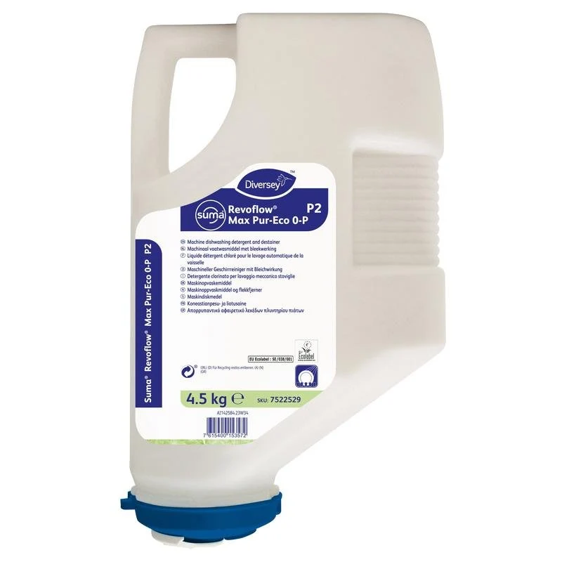 Suma Revoflow Max Pur Eco 0P P2, Umweltfreundlicher, chlorfreier Hochleistungs-Geschirrreiniger, phosphatfrei | Kartusche (4500 g)