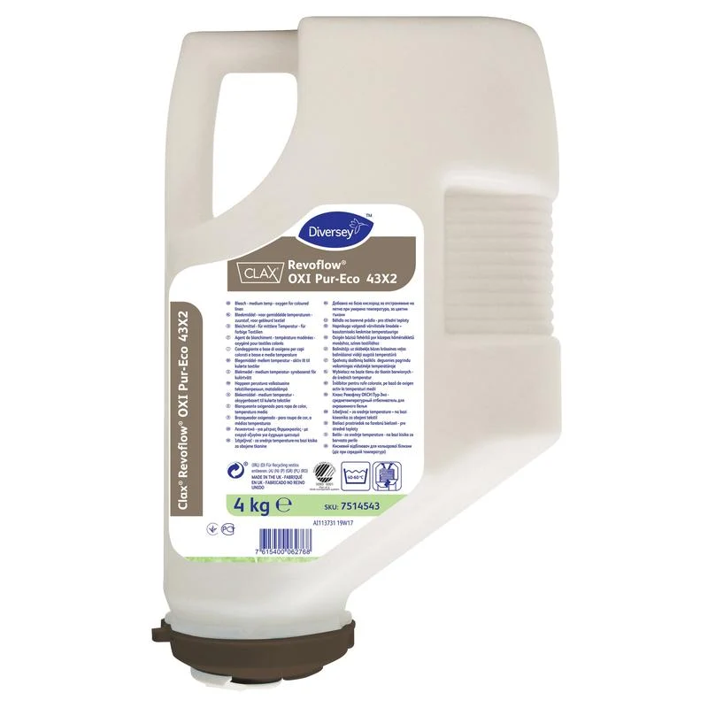 Clax Revoflow Oxi PE, Bleichmittel auf Sauerstoffbasis für Buntwäsche bei mittleren Temperaturen - Umweltzertifiziert | Kartusche (4 kg)