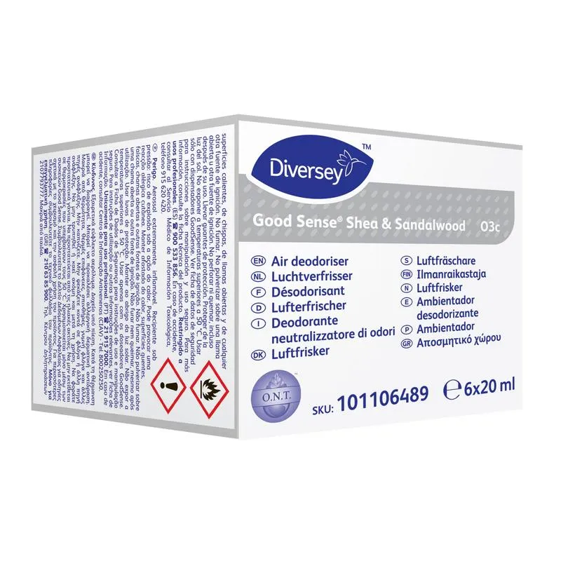 Good Sense Shea & Sandalwood, Duftpatrone für das Good Sense Lufterfrischersystem | Packung (6 Stück)