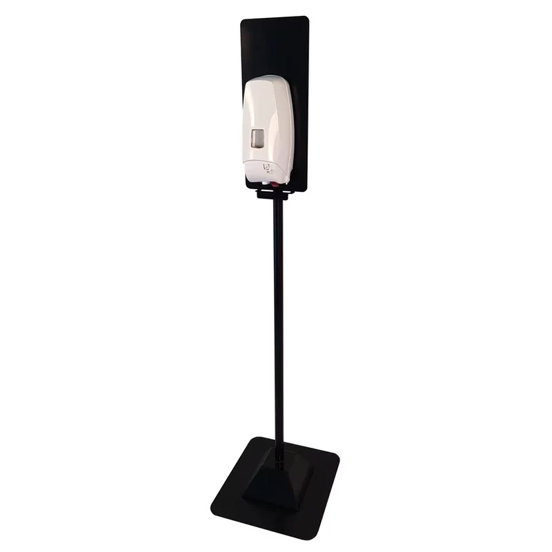 Standsäule Universal schwarz, Standsäule aus Metal vorwiegend für berührungslose Spender (IntelliCare, QTS) | Packung (1 Stück)