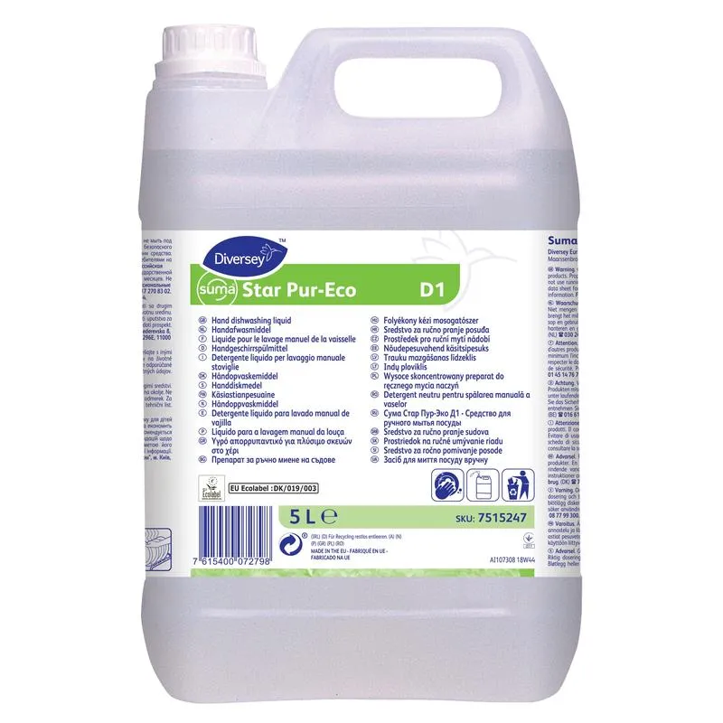Suma Star Pur-Eco D1, Handgeschirrspülmittel | Kanister (5 l)