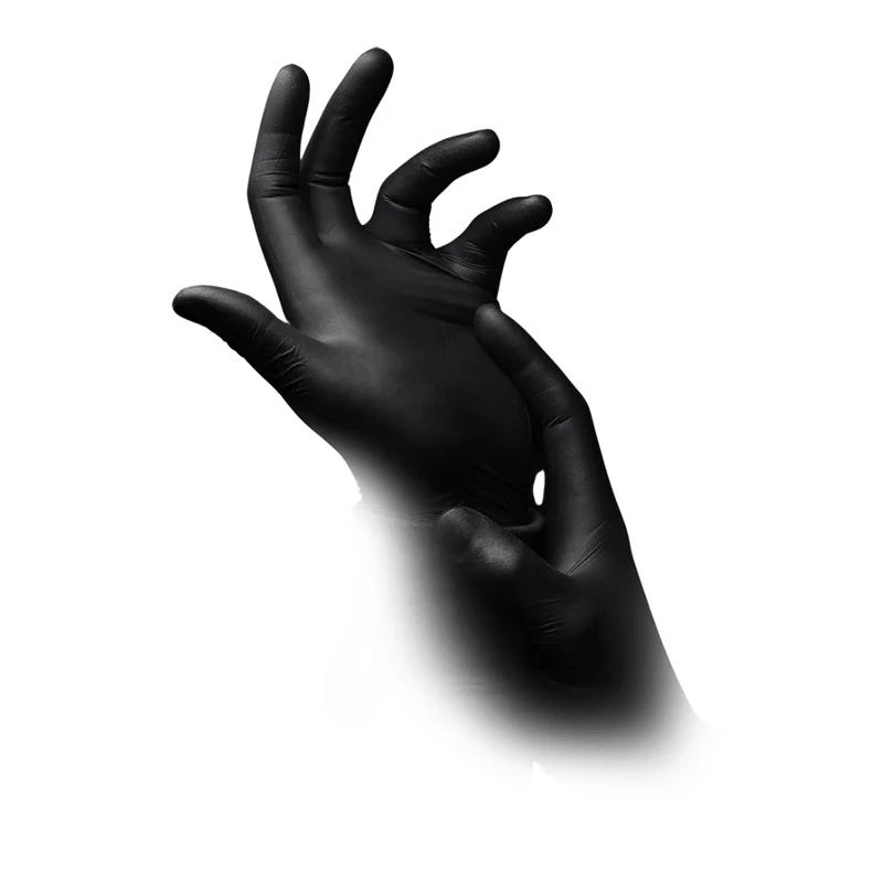 AMPri STYLE BLACK Nitrilhandschuhe puderfrei by MED-COMFORT, Schwarz