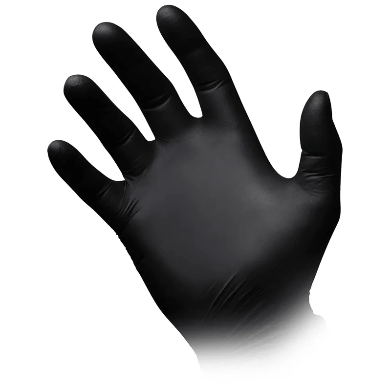 AMPri STYLE BLACK Nitrilhandschuhe puderfrei by MED-COMFORT, Schwarz