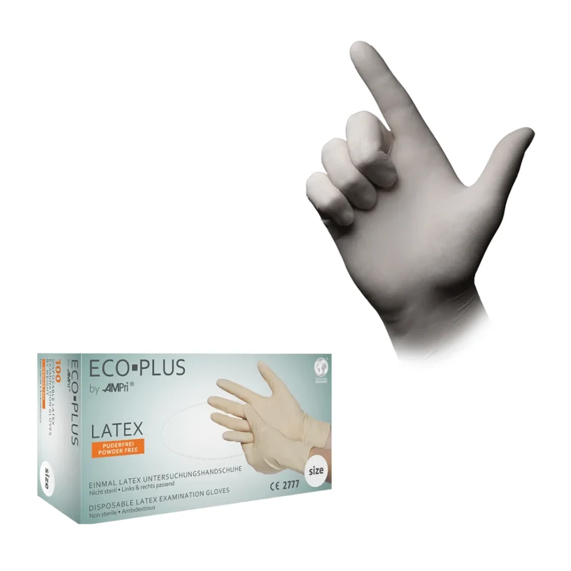 AMPri ECO-PLUS Latexhandschuhe puderfrei, weiß