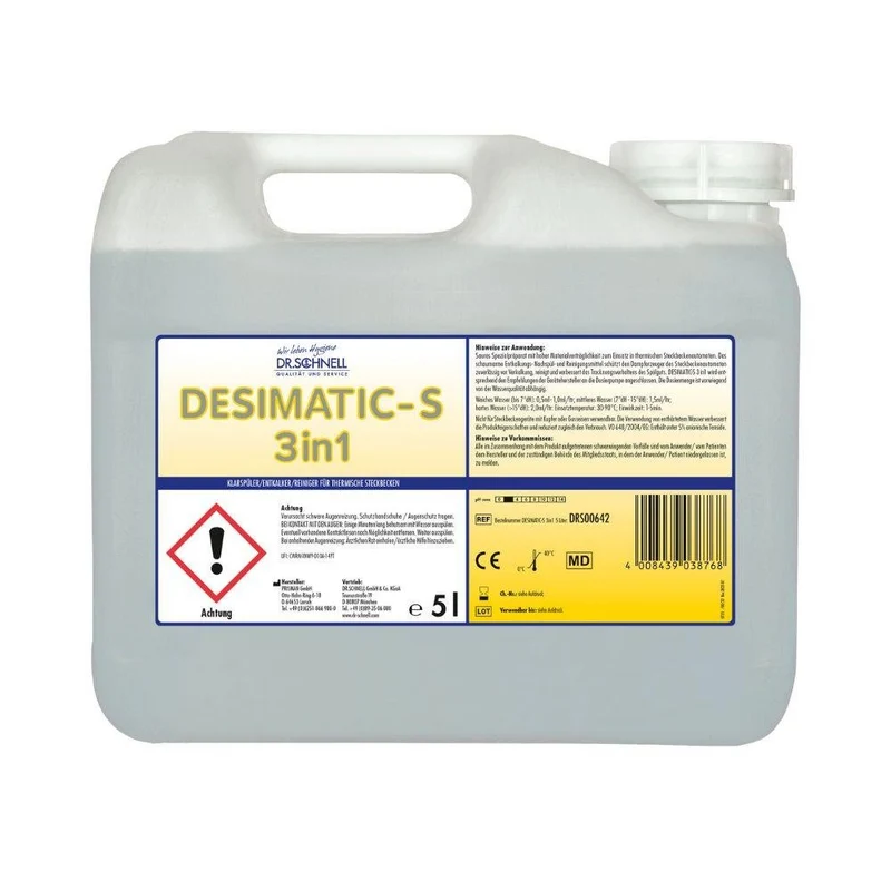 Dr. Schnell DESIMATIC-S 3in1 Klarspüler, Reiniger, Entkalker für Automaten | Kanister (5 l)