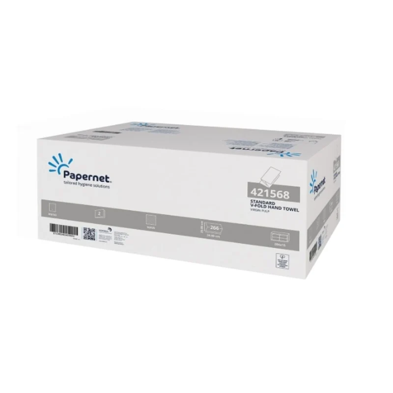 Papernet Papierhandtücher 421568, 3990 Blatt, 2-lagig V-Falz | Karton (15 Packungen)