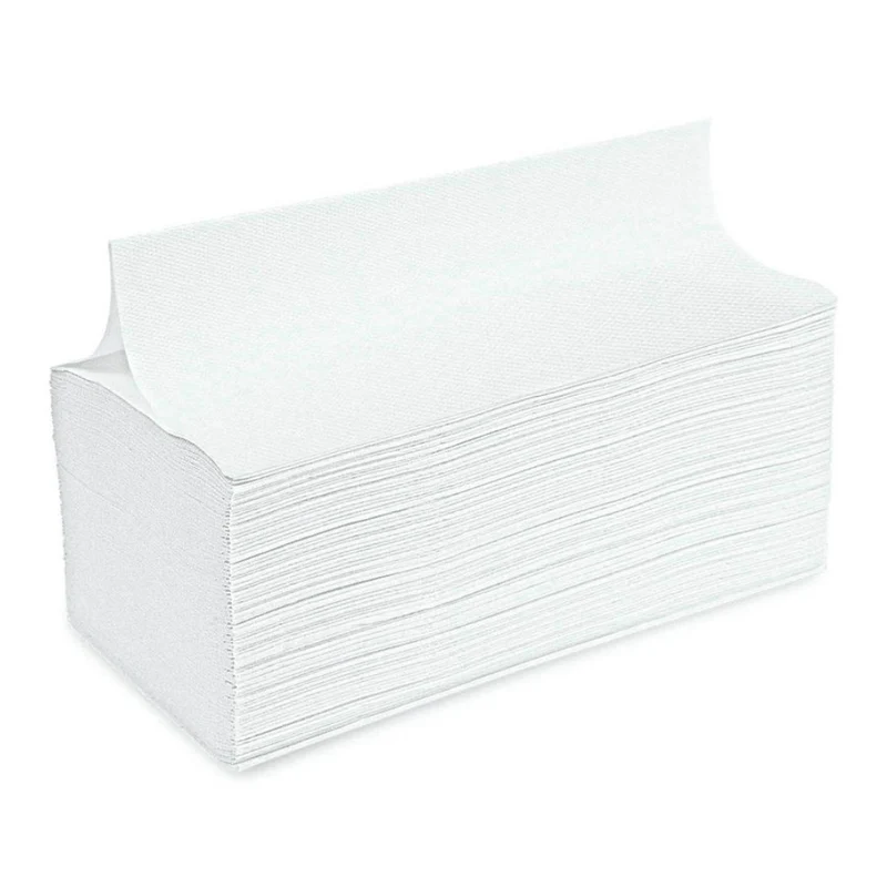 Meditrade Falthandtücher V-Falz 25x21cm 2-lagig, weiß | Karton (15 Packungen)