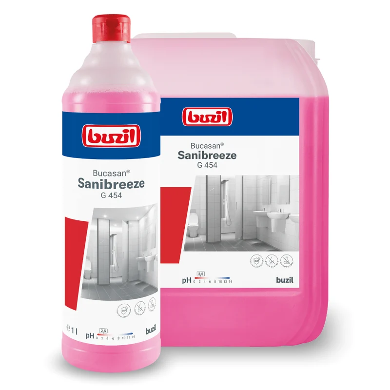 Buzil Bucasan® Sanibreeze G 454 Sanitärunterhaltsreiniger auf Zitronensäurebasis mit Geruchsblocker