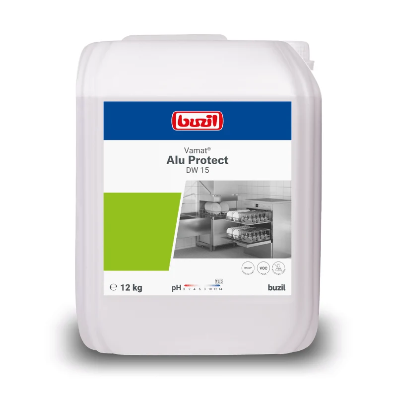 Buzil Vamat® Alu Protect DW 15 hochalkalischer Geschirrspülreiniger für Aluminium | Kanister (12 kg)