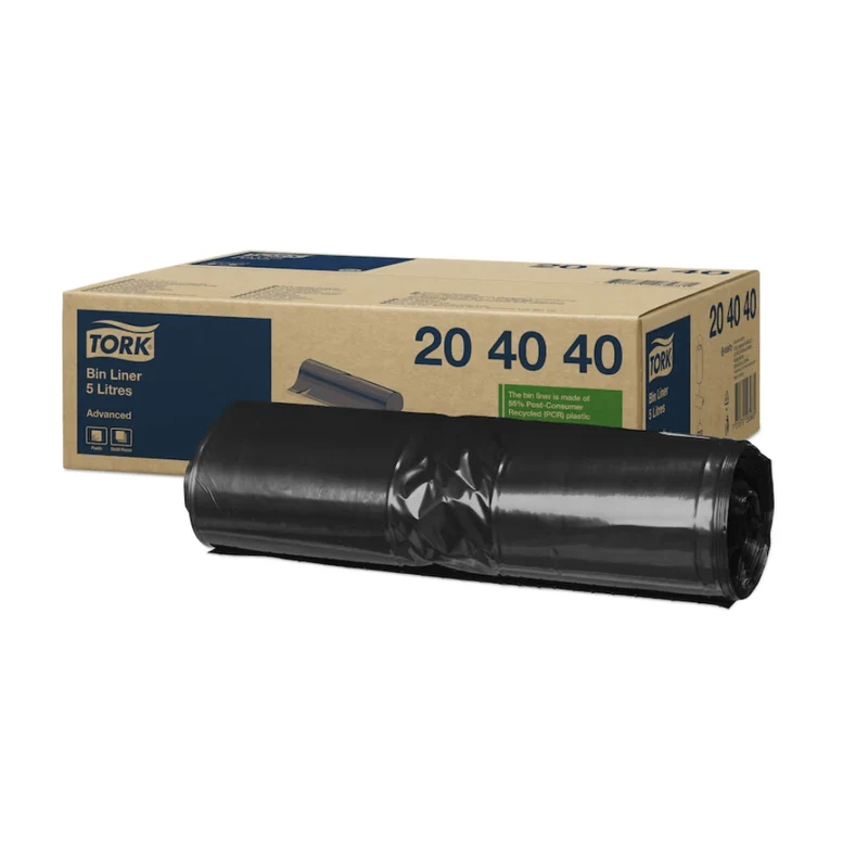 Tork 204040 Müllbeutel 5 l Schwarz B3 32,5 x 40 cm | Karton (20 Rollen)
