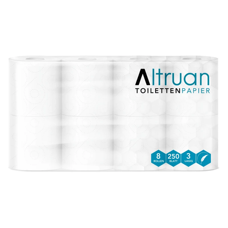 Altruan Toilettenpapier, 3-lagig, weiß