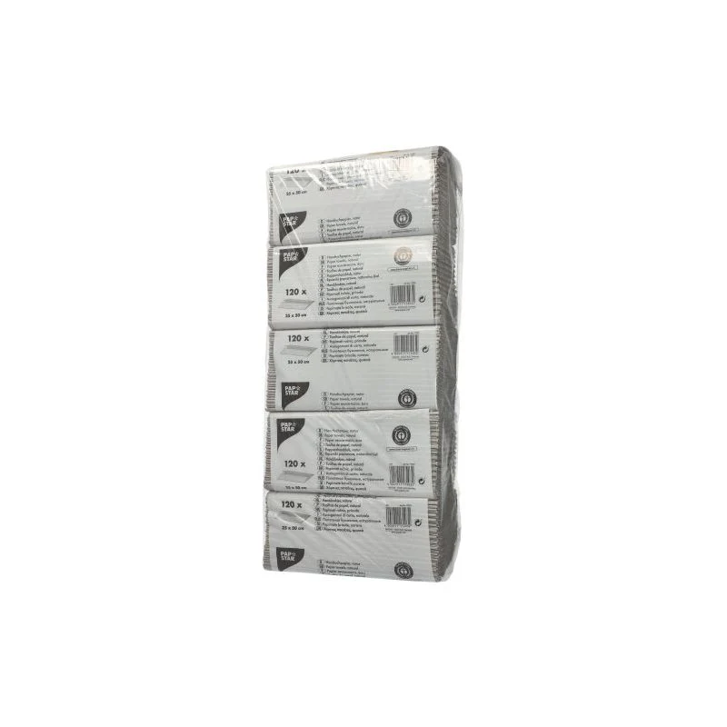 PAPSTAR Handtuchpapier C-Falz, 50x25 cm, natur, 1-lagig | Packung (120 Blätter)