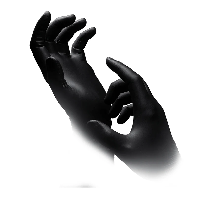 AMPri Nature Gloves BLACK Nitrilhandschuhe Biologisch abbaubar, Schwarz | Box (100 Stück)