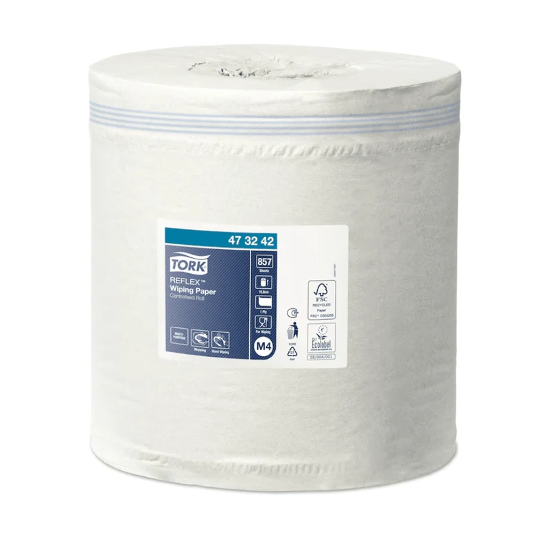 Tork Reflex™ 473242 Mehrzweck Papierwischtücher Advanced M4 1-lagig | Karton (6 Rollen)